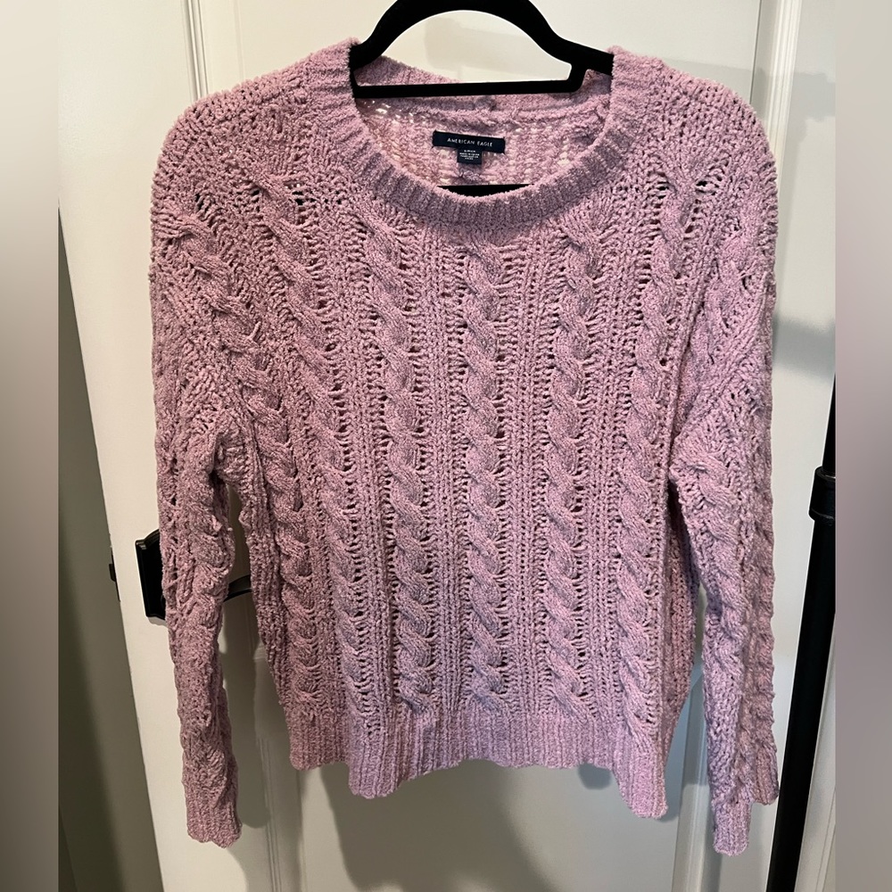 American Eagle purple knit sweater